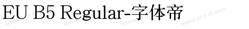 EU B5 Regular字体转换